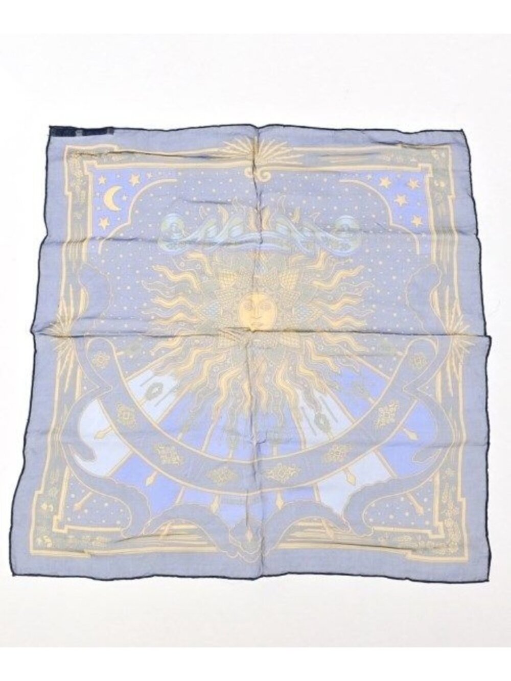 Hermes Bandana Scarf Blue